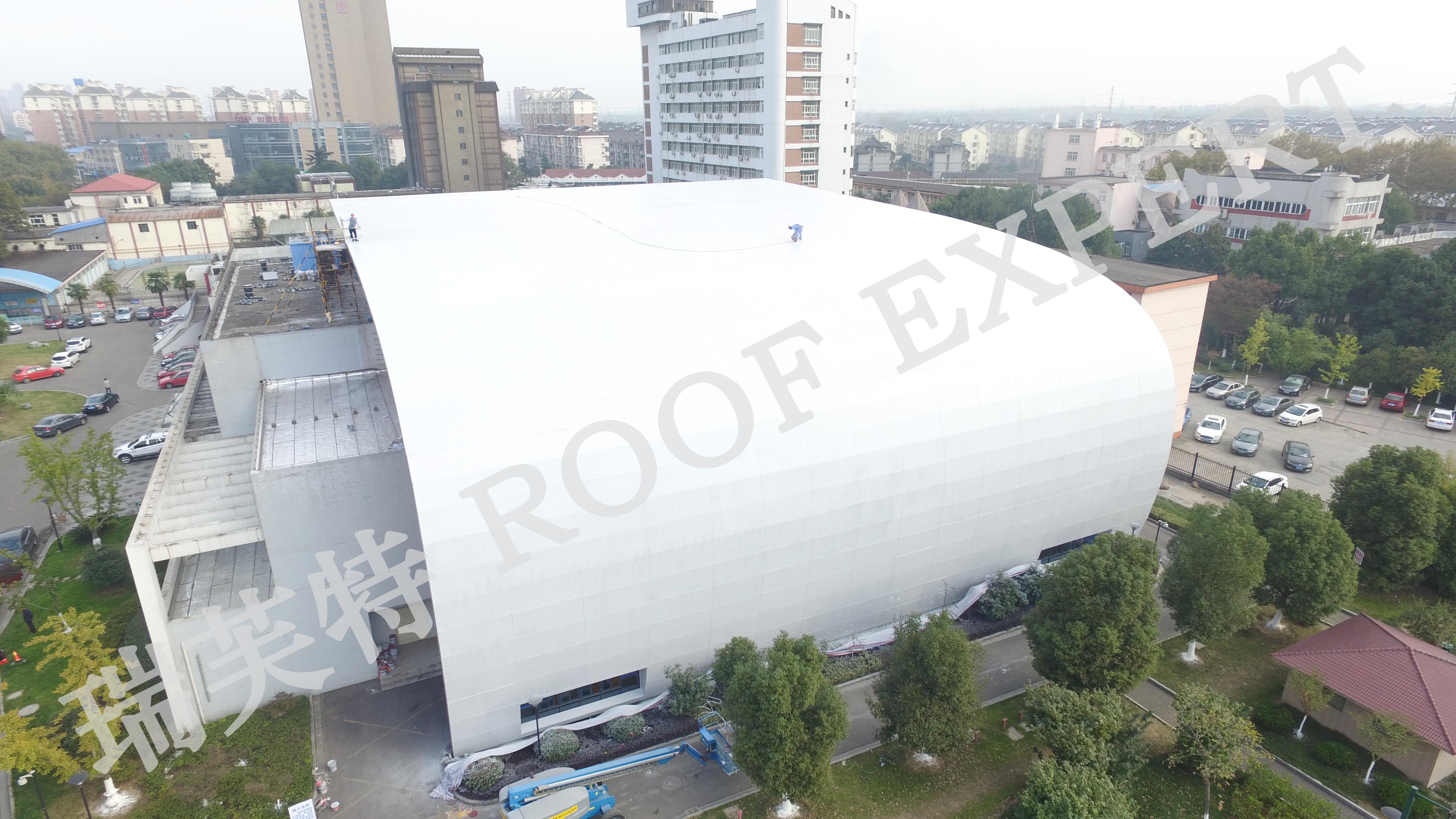 铝板屋面防水改造技术应用南京梅钢体育中心